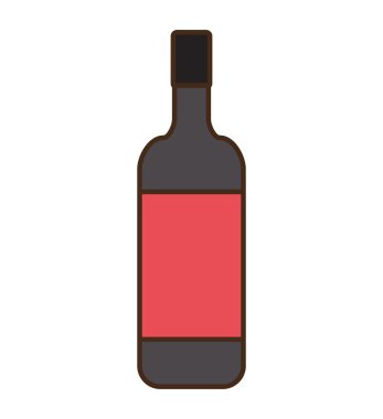 şişe alkol içki içecek simgesi, vektör çizim