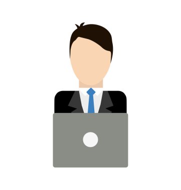 İşadamı avatar iş simgesi