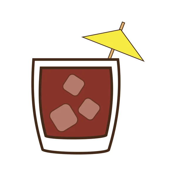 Cóctel alcohol bebida bebida icono, vector de ilustración — Vector de stock