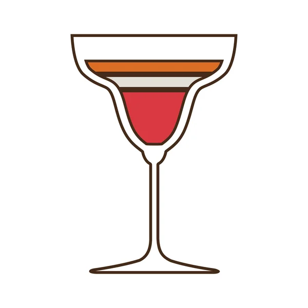 Cocktail alcohol drinken drank pictogram, vectorillustratie — Stockvector