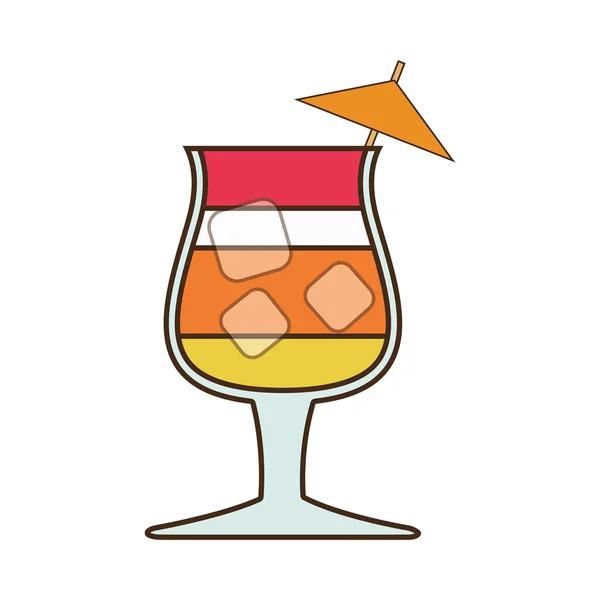 Cóctel alcohol bebida bebida icono, vector de ilustración — Vector de stock