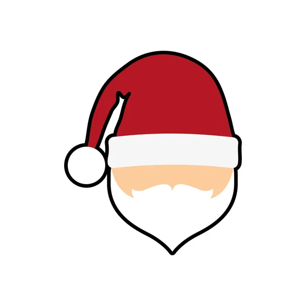 Weihnachtsmann frohe Weihnachten Ikone, Vektorillustration — Stockvektor