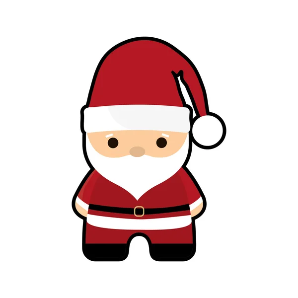 Santa merry christmas pictogram, vectorillustratie — Stockvector