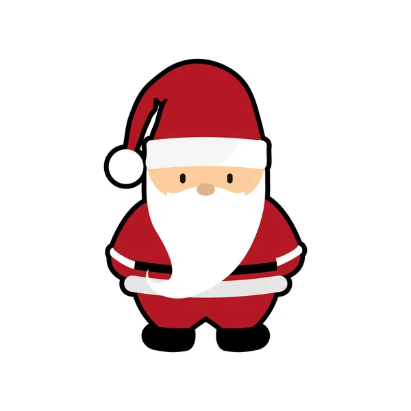 Santa merry christmas pictogram, vectorillustratie — Stockvector