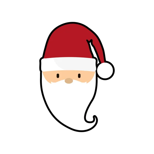 Santa merry christmas pictogram, vectorillustratie — Stockvector