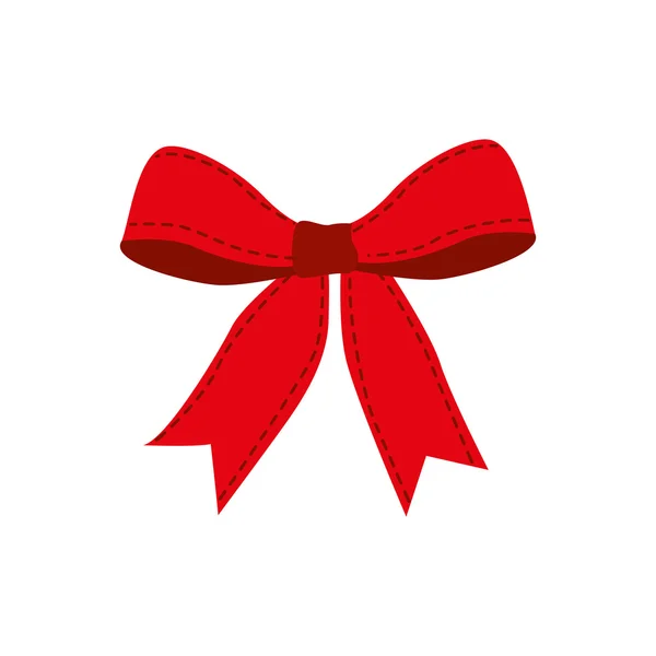 Ikona s červenou stužkou motýlek, vektorové ilustrace — Stockový vektor