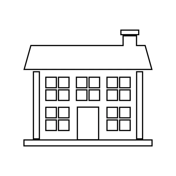 Maison maison silhouette icône, illustration vectorielle — Image vectorielle