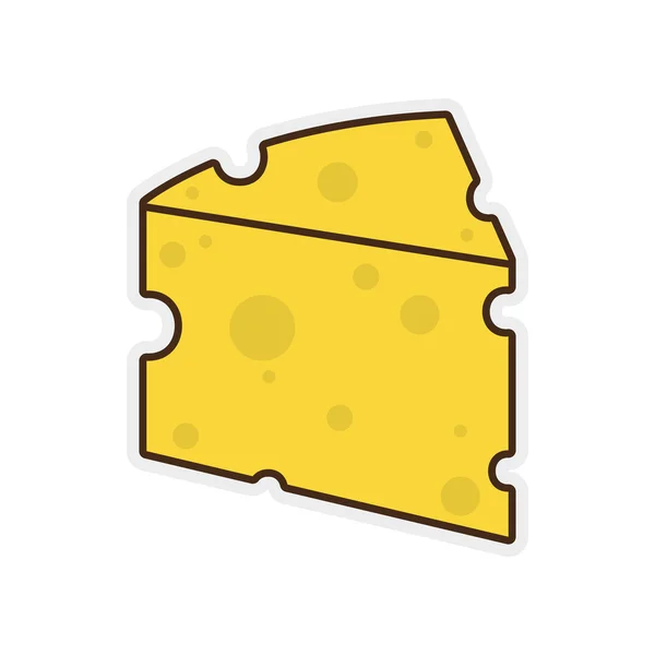 치즈 아침 식사 음식 메뉴 아이콘 — 스톡 벡터