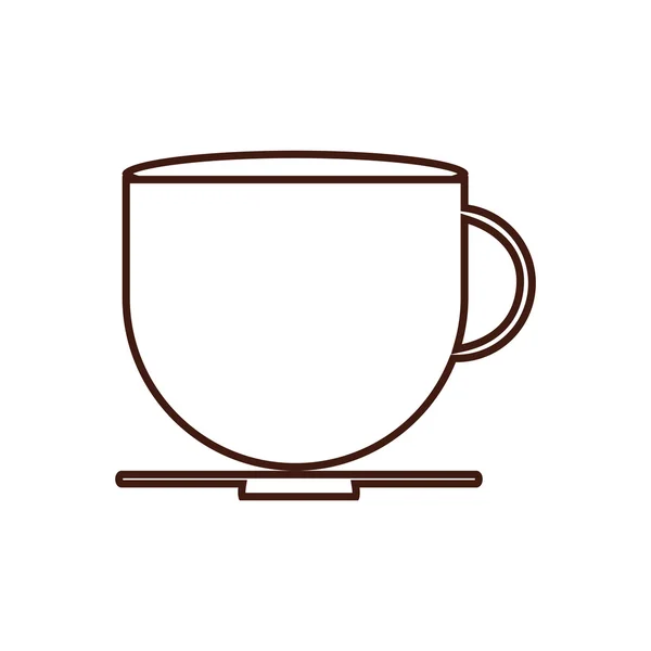 Kaffee Becher Frühstück Essen Speisekarte Symbol — Stockvektor