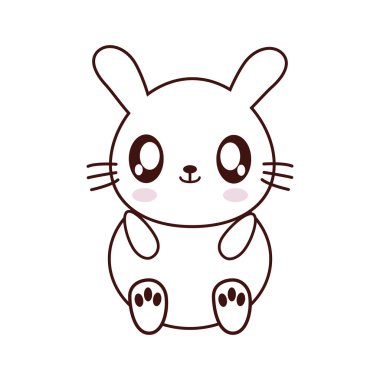 tavşan kawaii sevimli hayvan simgesi