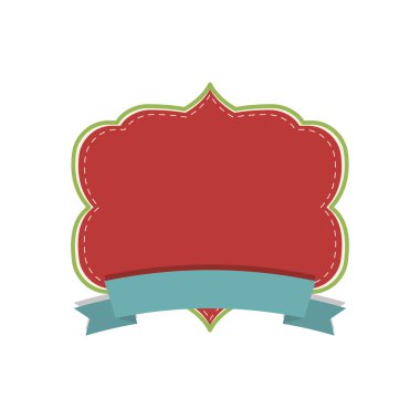 etiket çerçevesi şerit afiş simgesi.