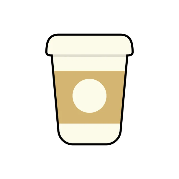 Taza de café bebida bebida icono — Vector de stock