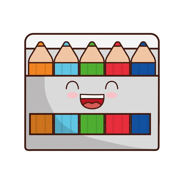 Farben Gesicht Klasse Schule Instrument Symbol — Stockvektor