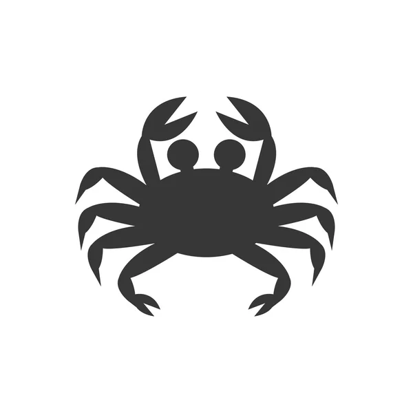 Krabbe niedlich Tier Meer kleine Ikone — Stockvektor