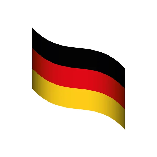 Vlag kleuren Duitsland Europa pictogram — Stockvector