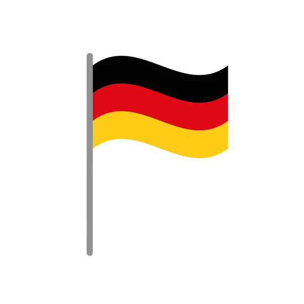 Vlag kleuren Duitsland Europa pictogram — Stockvector