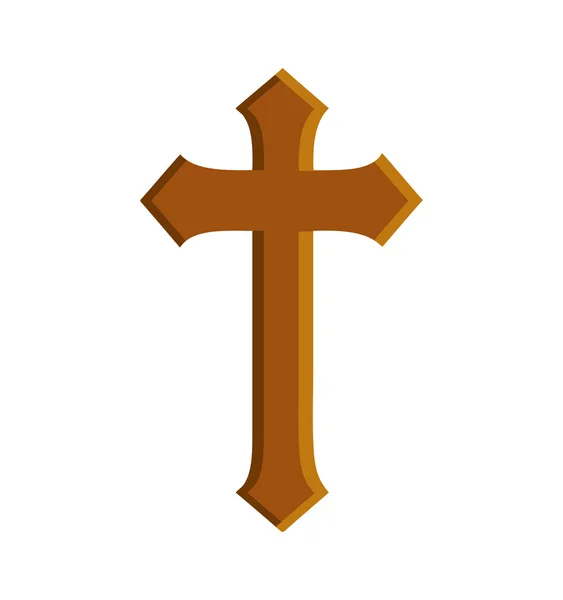 Cruz religión cristianismo icono — Vector de stock