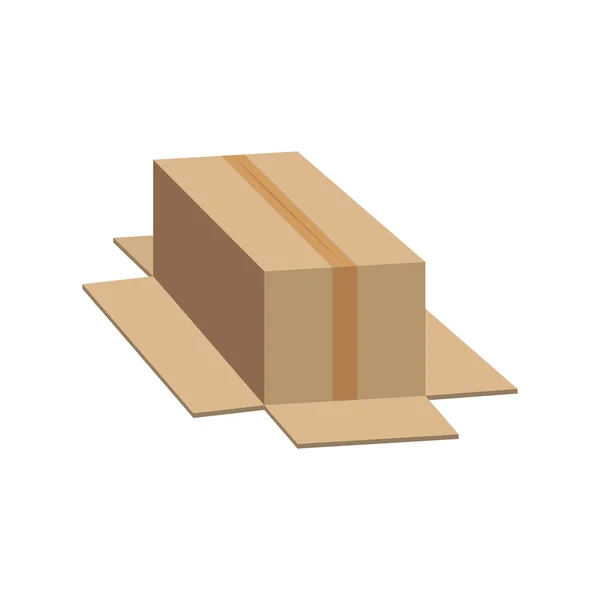 Caja paquete entrega icono de envío — Vector de stock