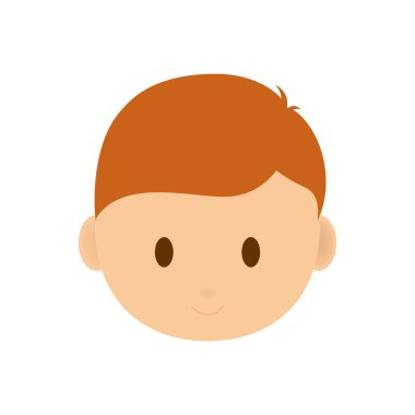 çocuk çocuk baş çizgi film simgesi