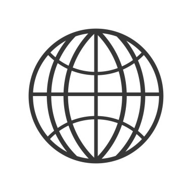 Küresel iletişim siluet simge