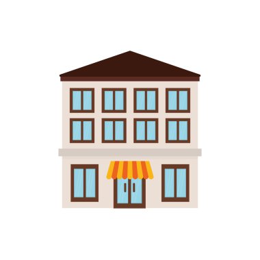 Kule şehir simgesi bina. Vektör grafiği