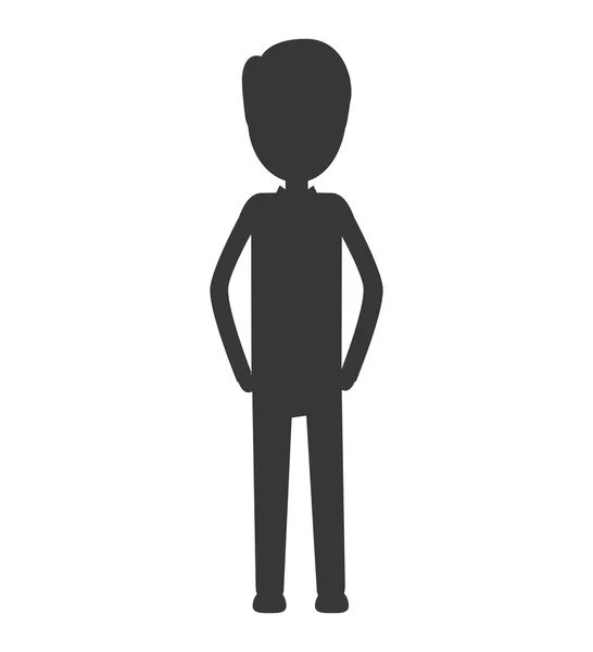 Férfi férfi avatar öltöny személy ikon. — Stock Vector