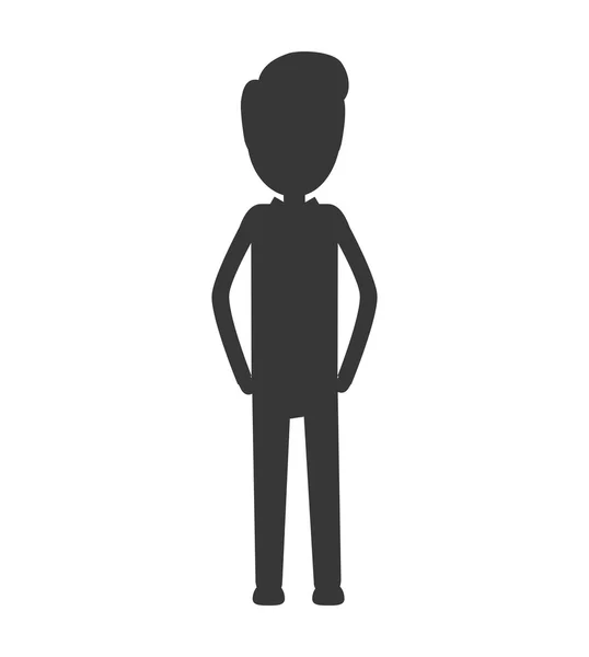 Férfi férfi avatar személy silhouette ikon. — Stock Vector