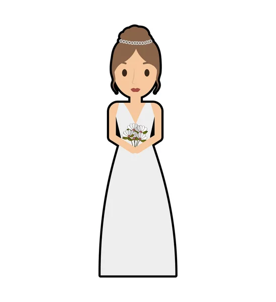 Frau weiblich Mädchen Kleid Avatar-Symbol. — Stockvektor