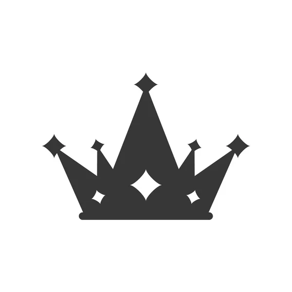 Crown silhouette royal king icon. — Stock Vector