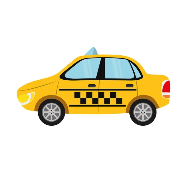 Taxi voiture auto véhicule icône de transport — Image vectorielle