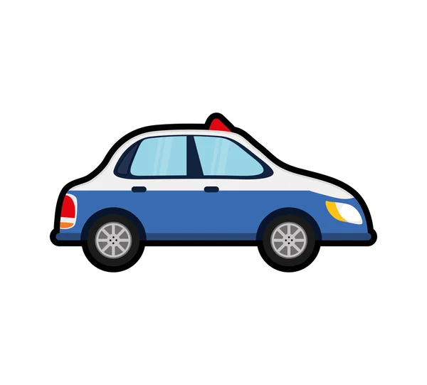 警察の車の自動車両交通アイコン — ストックベクタ