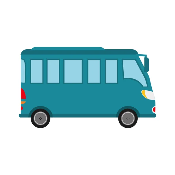 Bus vehículo transporte icono — Vector de stock