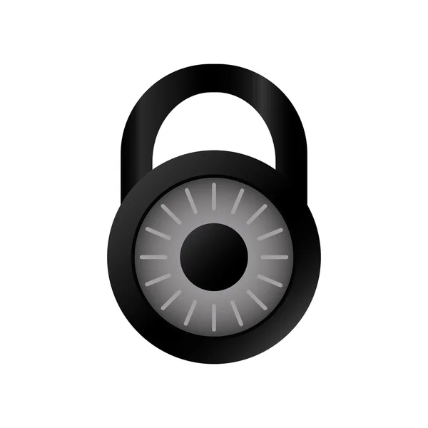 Protection cadenas icône du système de sécurité — Image vectorielle