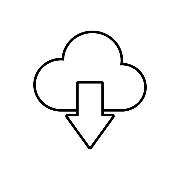 Cloud computing icono de comunicación — Vector de stock