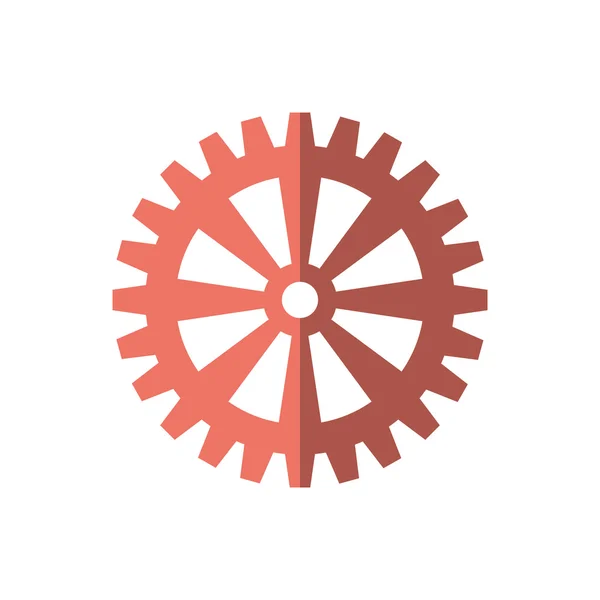 Gear cog wheel red icon — Stock Vector