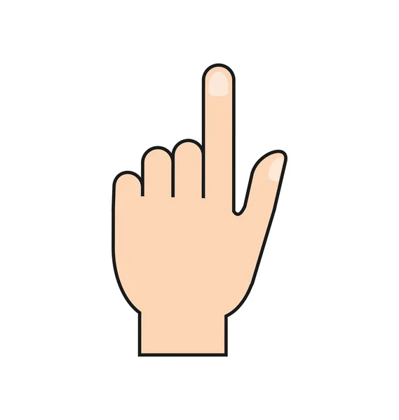Ikone der menschlichen Hand Finger Handfläche Geste — Stockvektor