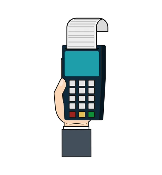 Dataphone pengar finansiella objekt — Stock vektor