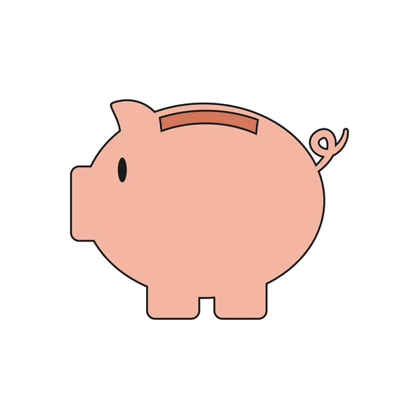 Dinero de cerdo partida financiera — Archivo Imágenes Vectoriales