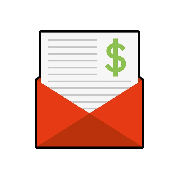 Envelope ícone de e-mail mensagem — Vetor de Stock