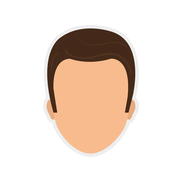 Mężczyzna mężczyzna avatar głowy osoby ikona. Grafika wektorowa — Wektor stockowy