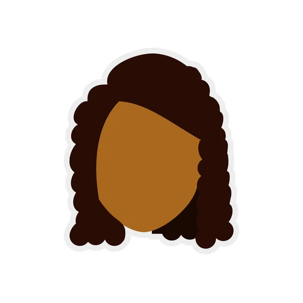 Woman female girl head person icon. Vector graphic — Stock Vector