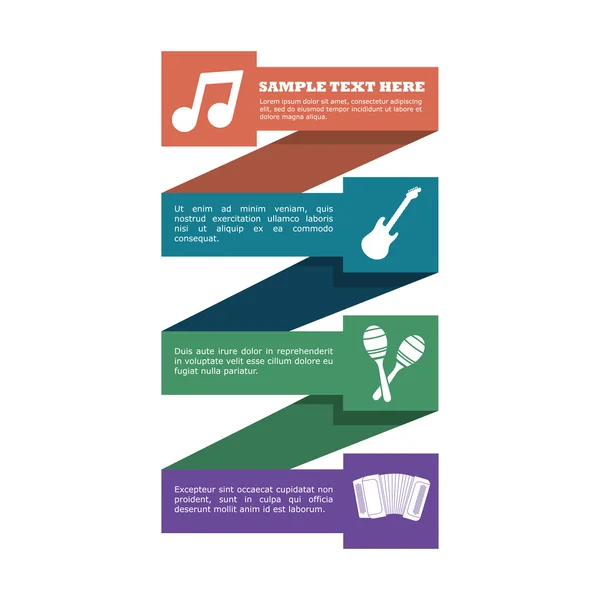 Music sound infographic — Stock Vector