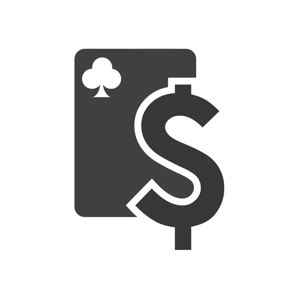 Peníze card casino vegas — Stockový vektor