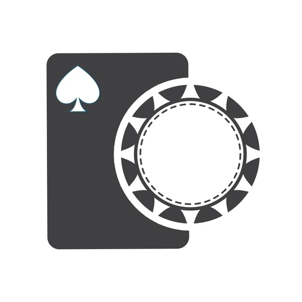 Chip card casino vegas — Stock Vector
