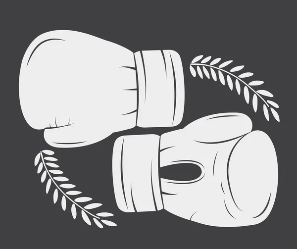 Conception de sport de boxe à gants — Image vectorielle