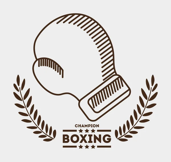 Conception de sport de boxe à gants — Image vectorielle