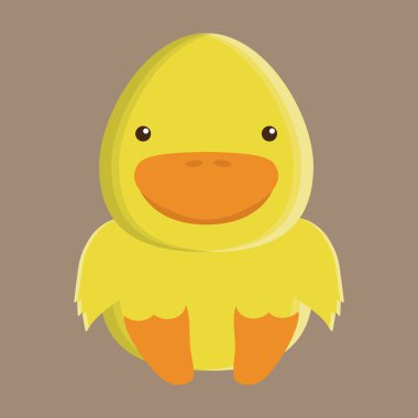 hayvan sevimli küçük tasarım ördek.