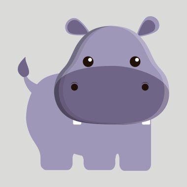 su aygırı hayvan sevimli küçük tasarım.