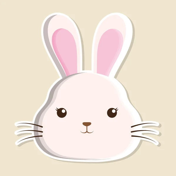 Conejo animal lindo pequeño diseño . — Vector de stock
