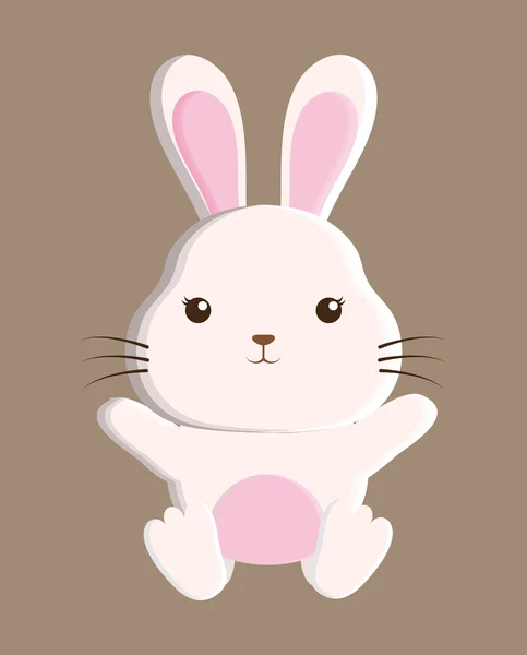 Coniglio animale carino piccolo disegno . — Vettoriale Stock